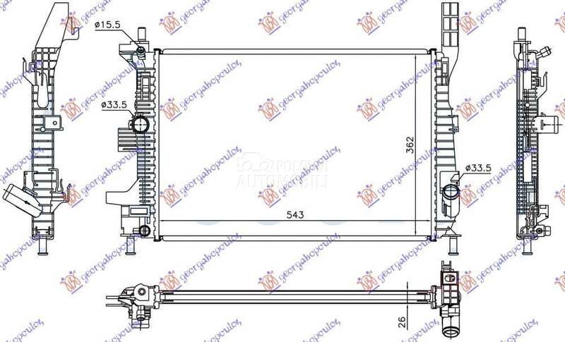 HLADNJAK MOTORA 1.0 EcoBoost B za Ford C-Max od 2000. do 2027. god.