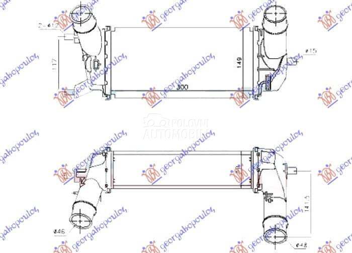 HLADNJAK INTERKULERA 1.0 EcoBo za Ford Fiesta od 2000. do 2027. god.