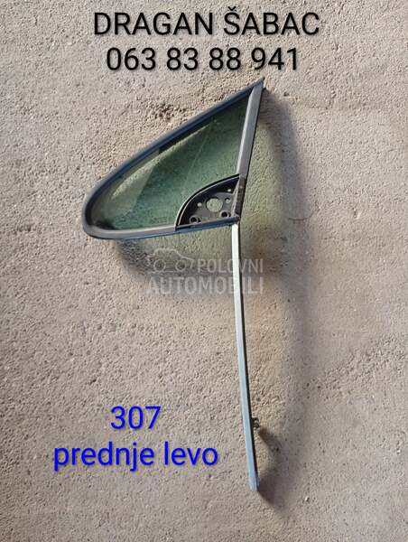 Staklo leptir levo za Peugeot 307 od 2000. do 2008. god.