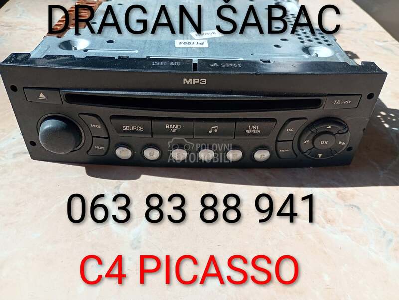 Radio za Citroen C4 Picasso od 2006. do 2014. god.