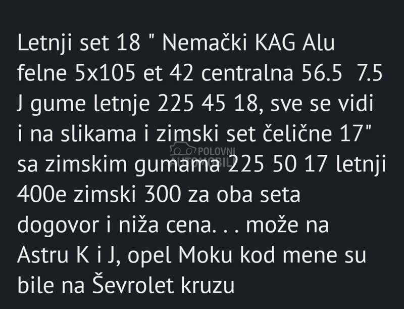 Aluminijumske felne Nemačka kag 18" 5 x 105