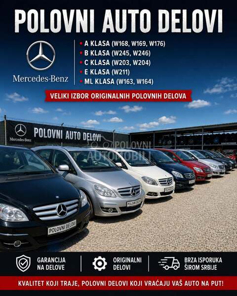 Svi delovi za Mercedes Benz B 150, B 160, B 170 ... od 2005. do 2018. god.