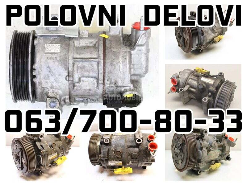 KOMPRESOR KLIME za Peugeot 206, 207, 3008 ... od 2000. do 2015. god.