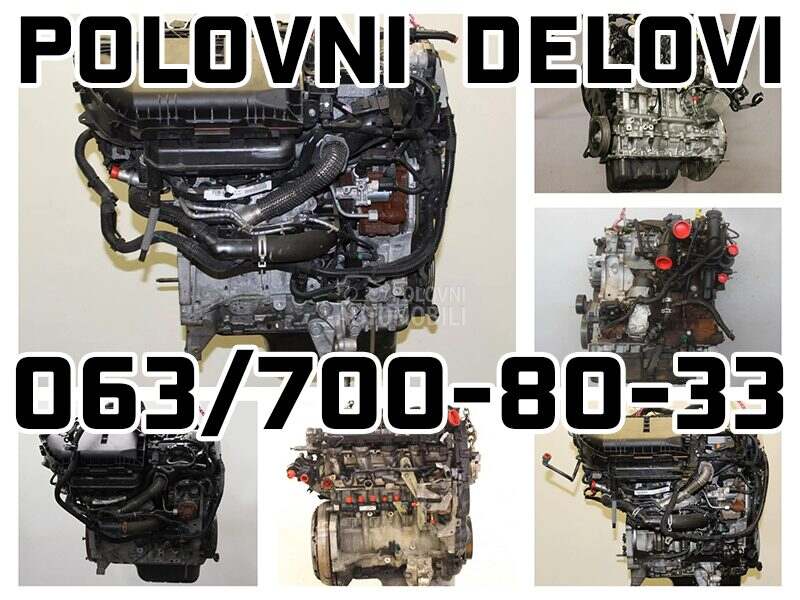 KOMPLETAN MOTOR za Peugeot 206, 207, 3008 ... od 2000. do 2015. god.