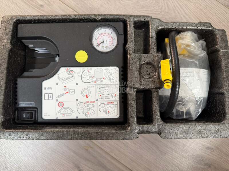 Set za reparaciju gume sa kompresorom i lepkom za BMW Serija 1, M 135i, M 140i ...