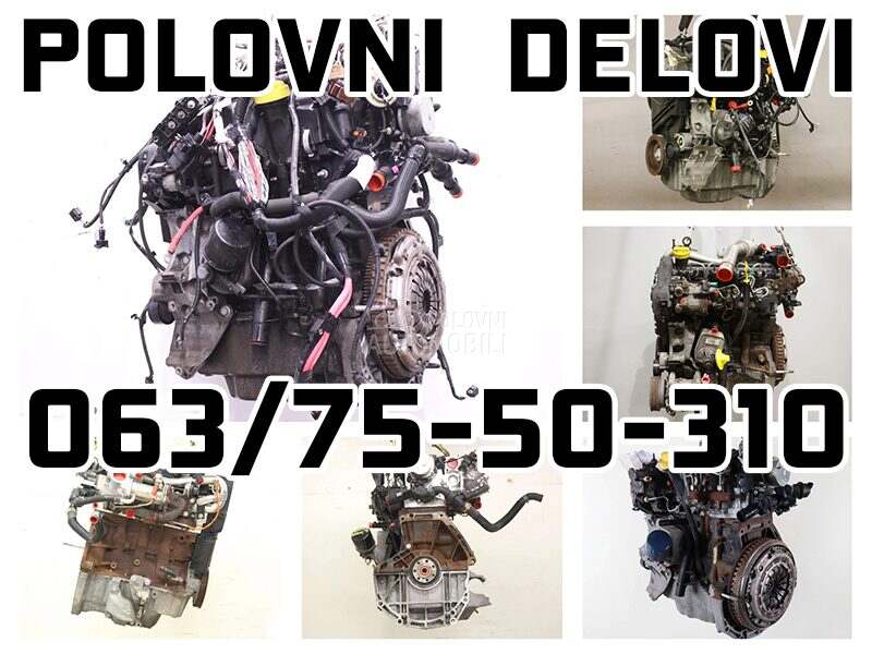 KOMPLETAN MOTOR ZA VISE MODELA za Renault Clio, Grand Modus, Kangoo ... od 2000. do 2015. god.