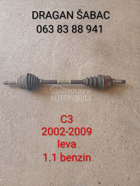 poluosovina leva 1.1 benzin za Citroen C3 od 2001. do 2009. god.