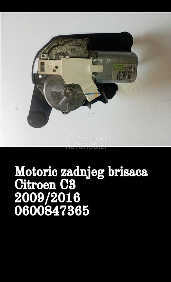 Motor zadnjeg brisaca za Citroen C3