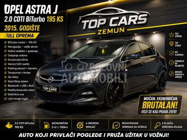 Opel Astra J 2.0 CDT-i, 8.999 €, 2015. Hečbek, Dizel | 1956 cm3, 24.000 km, 143kW (194 KS), Manuelni 6 brzina, 4/5 vrata, 5 sedišta, Zemun
