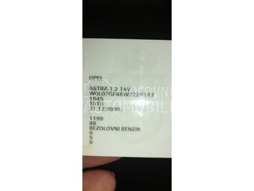 Opel Astra G, 750 €, 1998. Hečbek, Benzin | 1598 cm3, 3.000.000 km, 55kW (75 KS), Manuelni 5 brzina, 4/5 vrata, 5 sedišta, Petrovčić