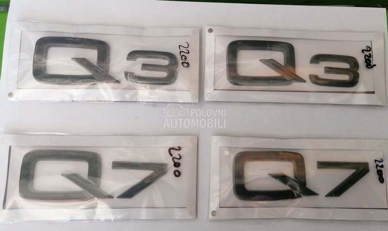 Oznake crne piano black za Audi Q3, Q7