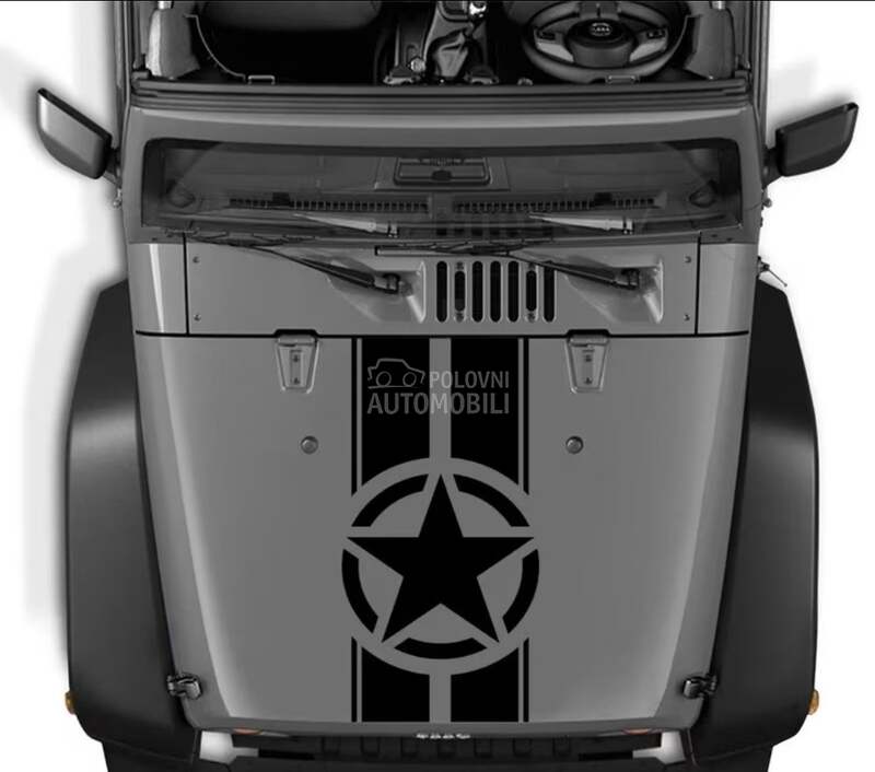 Nalepnica zvezda za haubu NOVO za Jeep Avenger, CJ, Cherokee ...