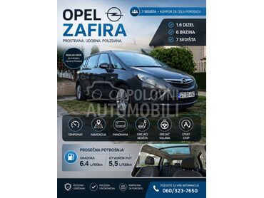 Opel Zafira Tourer 1.6CDTI, 8.490 €, 2015. Monovolumen (MiniVan), Dizel | 1598 cm3, 270.000 km, 100kW (136 KS), Manuelni 6 brzina, 4/5 vrata, 7 sedišta, Nova Pazova
