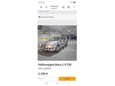 Volkswagen Bora 1.9 TDI, 2.200 €, 2004. Limuzina, Dizel | 1896 cm3, 304.000 km, 74kW (101 KS), Manuelni 5 brzina, 4/5 vrata, 5 sedišta, Loznica
