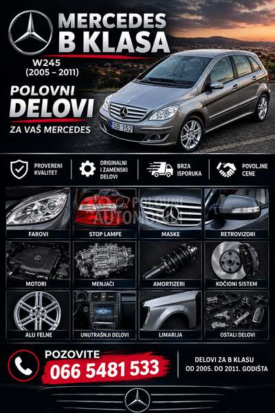 Mercedes Benz B 180 - kompletan auto u delovima