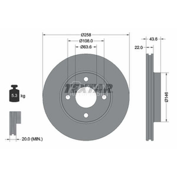 TEXTAR DISK PREDNJI