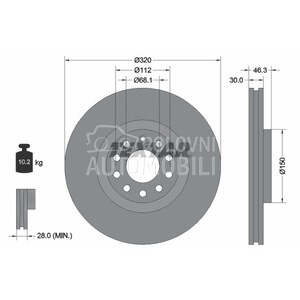 TEXTAR DISK PREDNJI