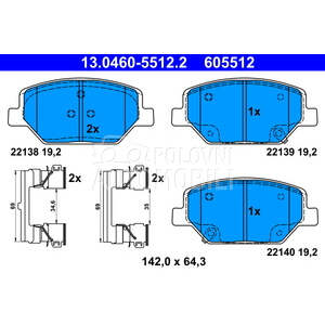 ATE 605512ATE PLOCICE PREDNJE