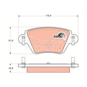 TRW GDB1525 PLOCICE ZADNJE - M