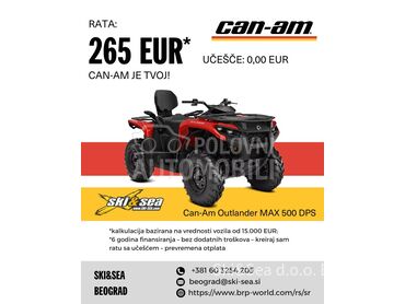 Can-Am Outlander MAX DPS T 500 (može zamena), 12.333 €, 2024. , 500 cm3, 0 km, 30kW (41 KS), ATV / Quad, Beograd