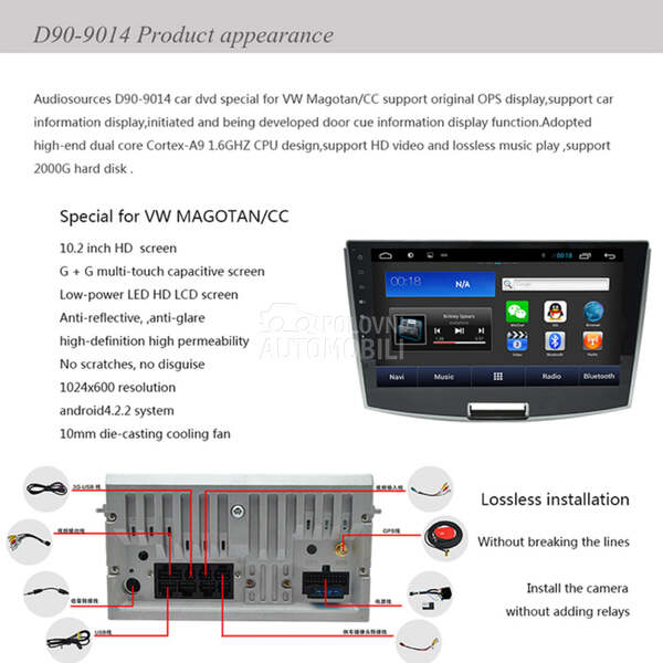 Multimedija, android za Volkswagen Passat CC