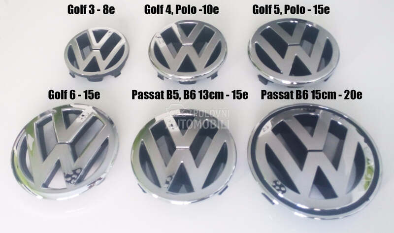 Znak za prednju masku za Volkswagen Golf 3, Golf 4, Golf 5 ...