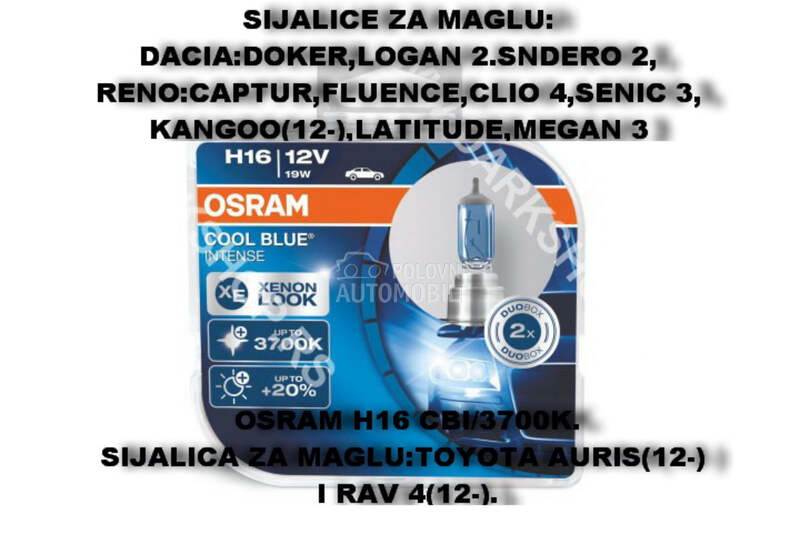 osram h16 cbi za maglenku za Renault Captur, Clio, Fluence ...